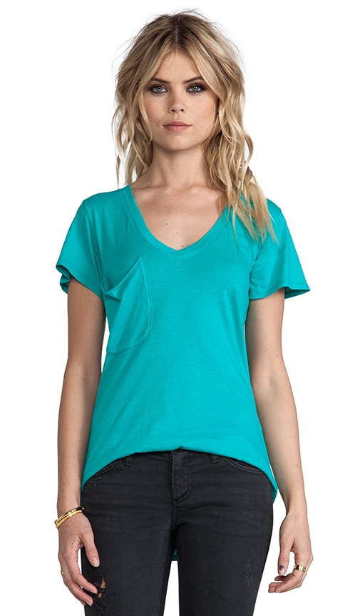 Light Weight Jersey V Neck Pocket Tee