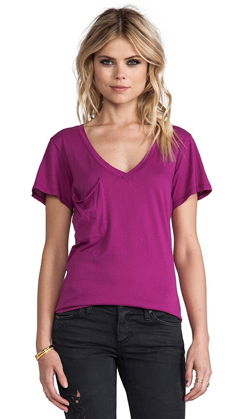 Light Weight Jersey V Neck Pocket Tee