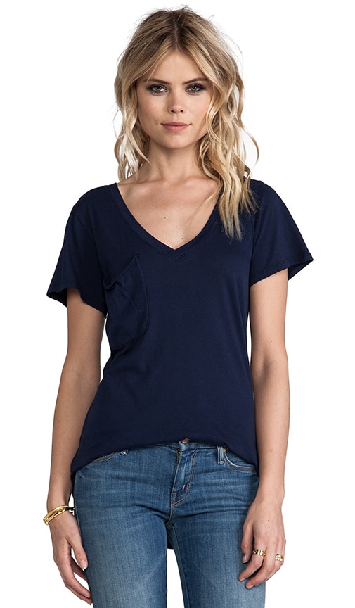 Light Weight Jersey V Neck Pocket Tee