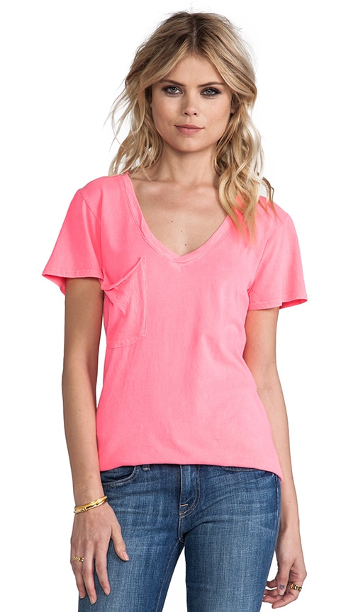 Light Weight Jersey V Neck Pocket Tee