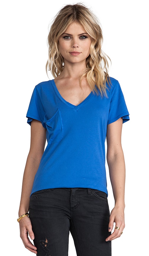 Light Weight Jersey V Neck Pocket Tee