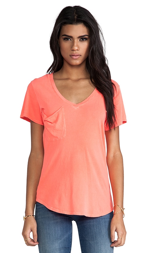 Light Weight Jersey V Neck Pocket Tee