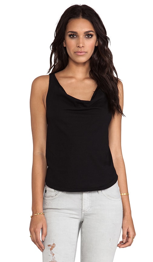 Light Weight Jersey Cowl Neck Tank