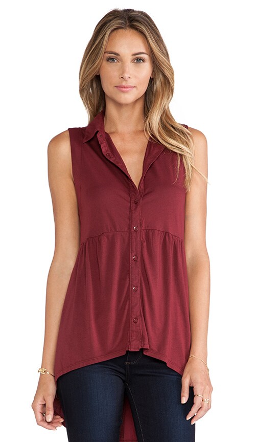 Collared Peplum Tank