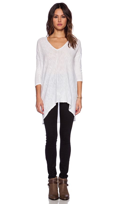 Cotton Slub Dolman 3/4 Sleeve Tunic