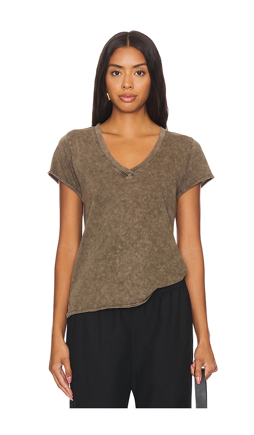 Shop Bobi Short Sleeve Tee In Brown