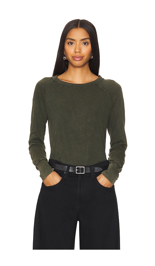 Shop Bobi Long Sleeve Tee In Troops