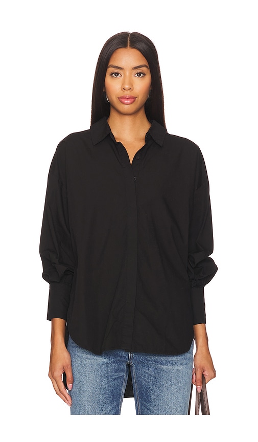 Shop Bobi Long Sleeve Button Up In Black