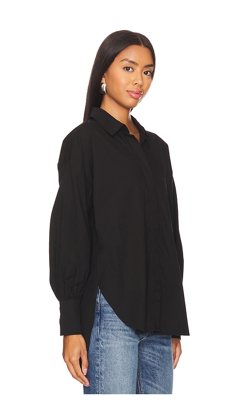 Shop Bobi Long Sleeve Button Up In Black