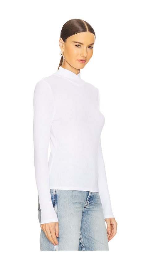 Shop Bobi Turtleneck Top In White