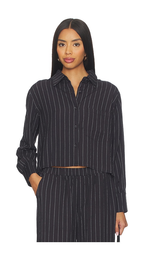 Bobi Boxy Button Front Shirt In Multi
