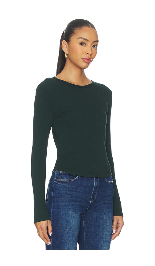 Bobi Crewneck Long Sleeve Tee In Green
