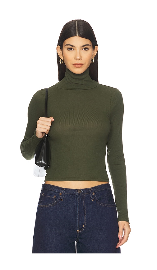 Bobi Crop Turtleneck Top
