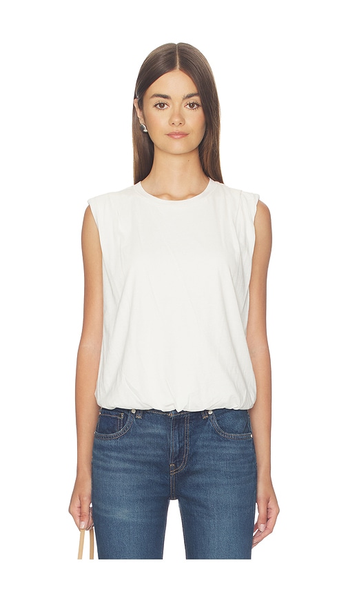 Sleeveless Bubble Hem Tee