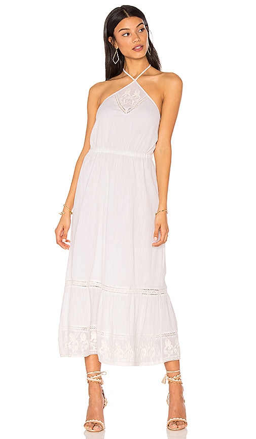 white halter dress midi