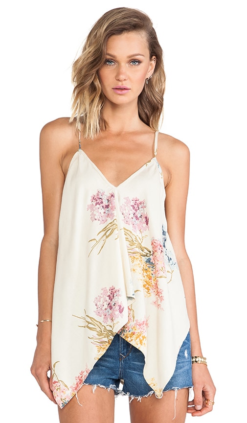 bohemian BONES Flutter Top in Vintage Floral Print