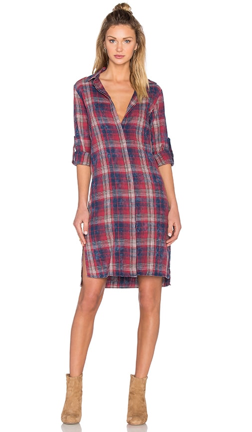 plaid tshirt dress