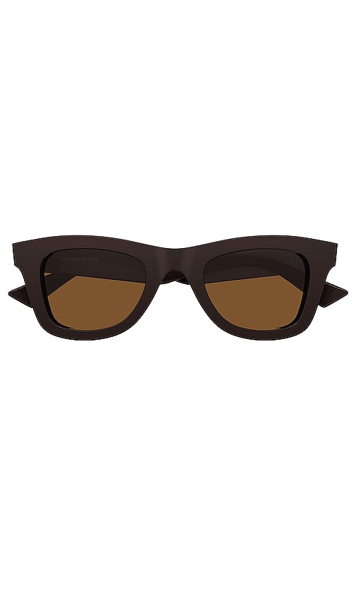 Bottega Veneta Square Sunglasses in Brown.