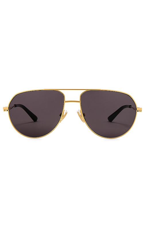 Shop Bottega Veneta Split Pilot Sunglasses In É‡‘è‰²