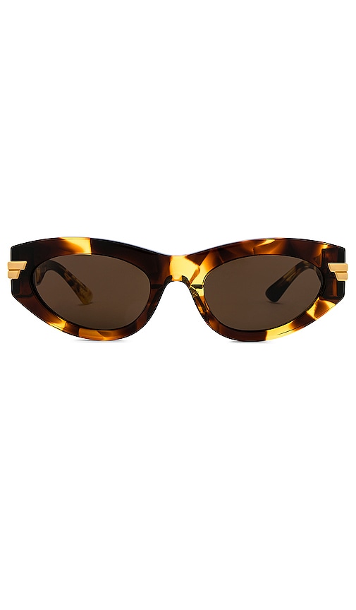 Bottega Veneta Ribbon Cat Eye Sunglasses In Havana