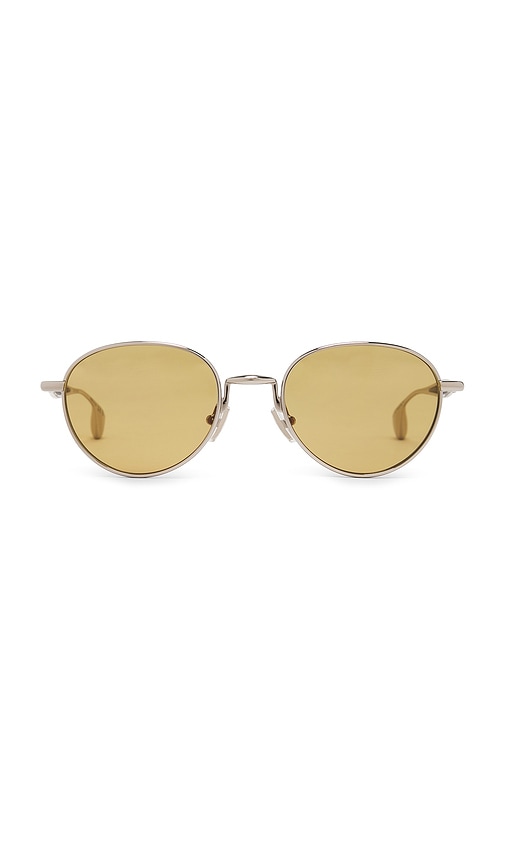Round Sunglasses in Metallic Gold - Bottega Veneta - Modalova