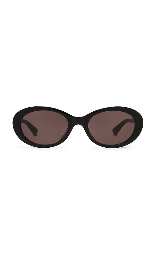 Bottega Veneta Slim Ribbon Oval Sunglasses