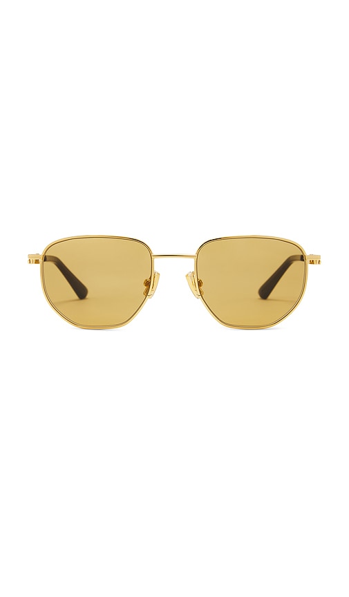 Bottega Veneta Round Sunglasses In Gold