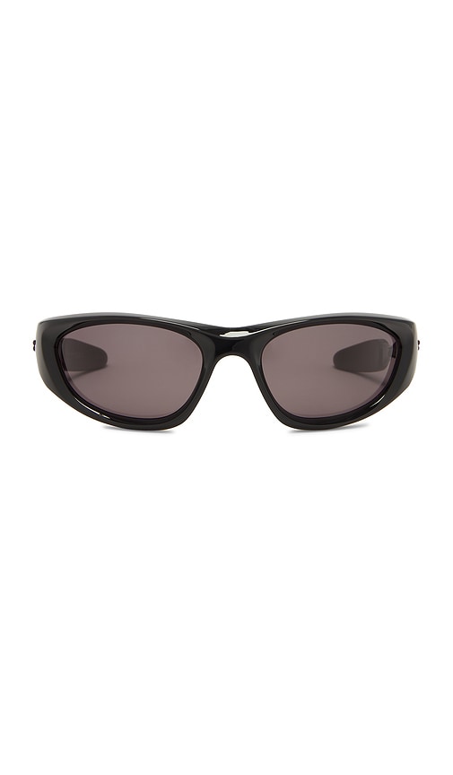 Bottega Veneta Mix Materials Sunglasses In Black