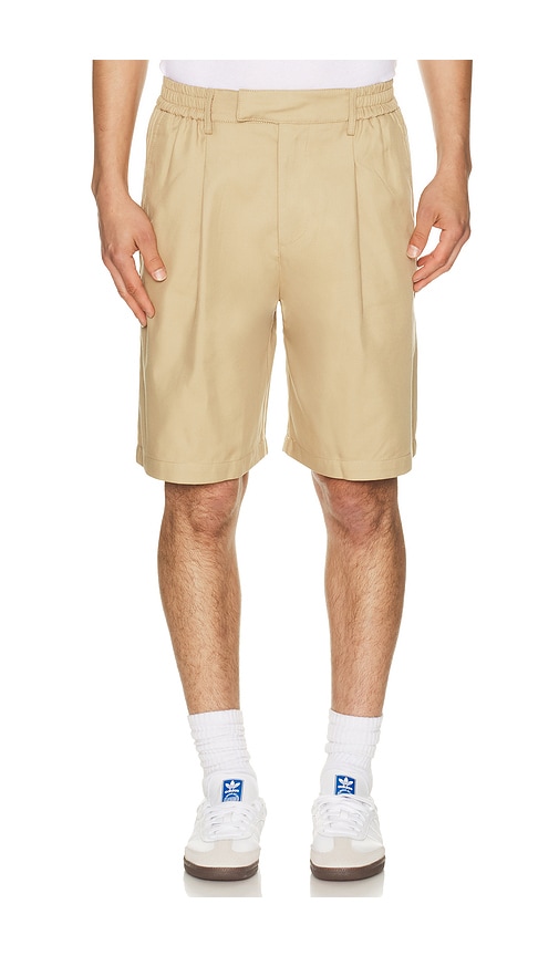 Bound Wide Pleated Cotton Short