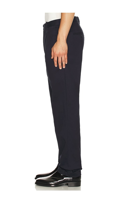 Bound Canvas Pleated Chino In Blue