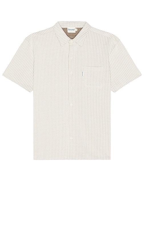 Bound Blanco Patterned Textured Shirt In White