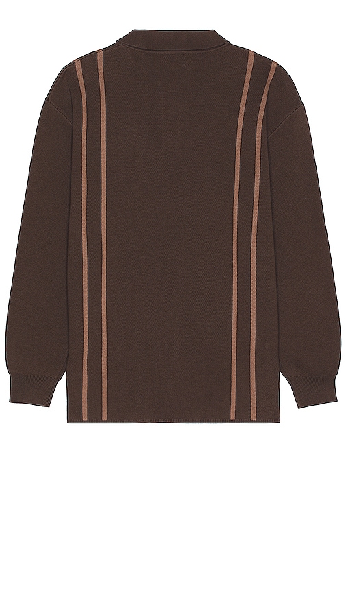 Shop Bound Aprile Long Sleeve Polo In Brown