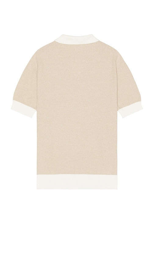  Bound Texture Knit Polo In Brown. Size S. Also In M, L, Xl/1x. 