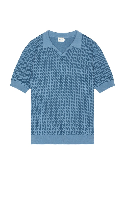 Harris Knit Polo in Blue. - size L (also in M, S, XL/1X) - Bound - Modalova