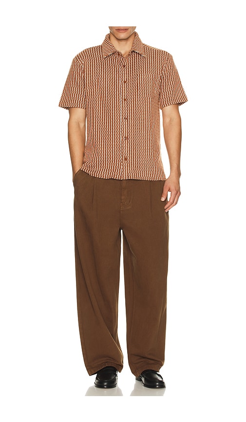  Bound Castro Woven Shirt In Rust. Size S. Also In M. 