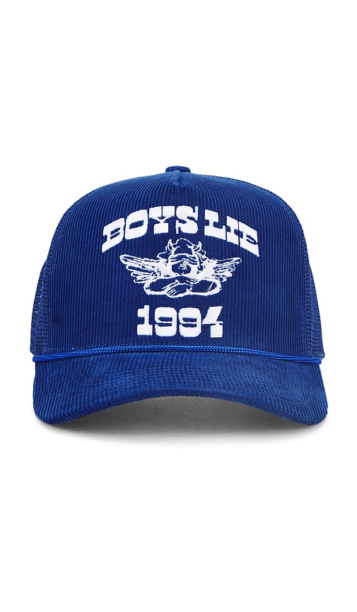 Shop Boys Lie Dirty Thirty Trucker Hat In Blue