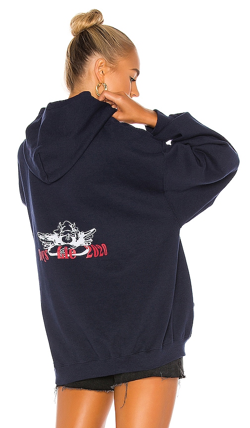 Boys Lie I Am Not Where You Left Me Hoodie in Navy