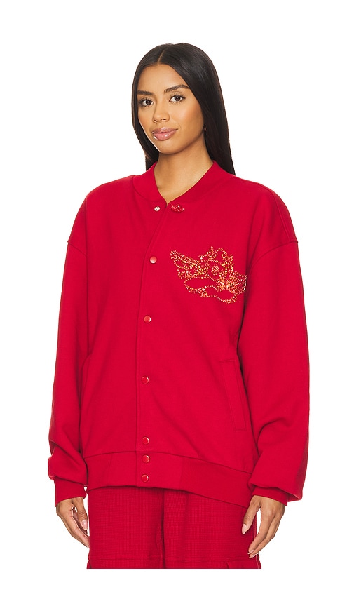 Shop Boys Lie Red Roses, Red Roses Velour Sweatshirt In 레드