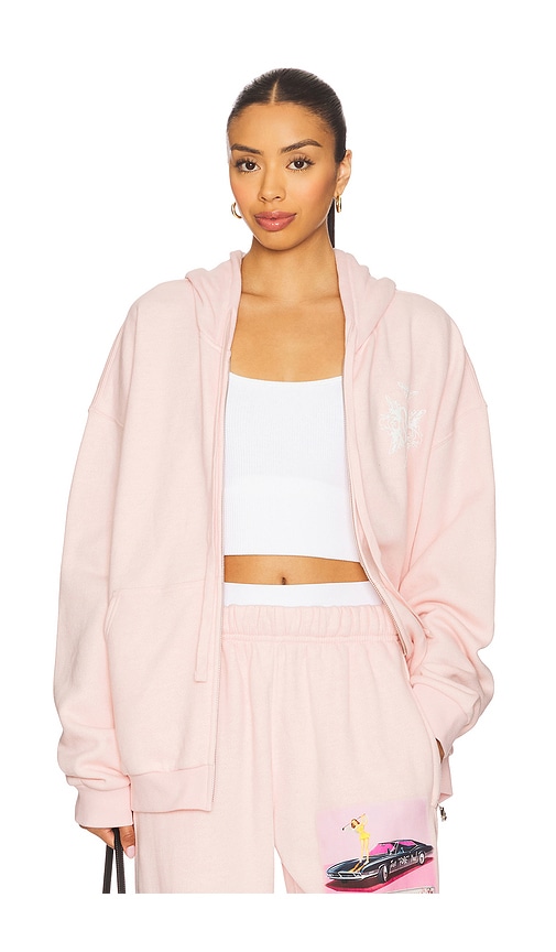 Boys Lie Just Fore You Harley Zip Hoodie In Pink