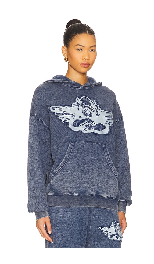 Boys Lie Stitch Me Up Racer Hoodie In Blue