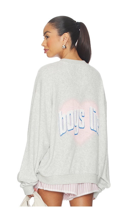 Boys Lie Charmer Kara Crewneck In Gray