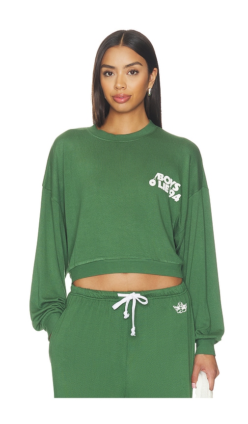 Boys Lie Match Point '94 Crepe Kara Crewneck Sweatshirt In Mint