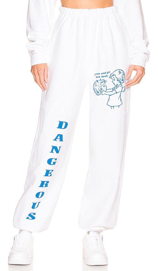 ★追跡&関税込【BOYS LIE】DANGEROUS AFFECTION SWEATPANTS Boys Lie Dangerous Affection Sweatpants in White | REVOLVE