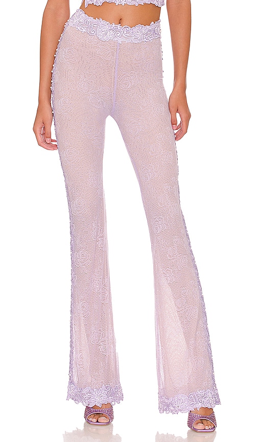Boys Lie x Yung Reaper Lace Low Rise Pant in Purple