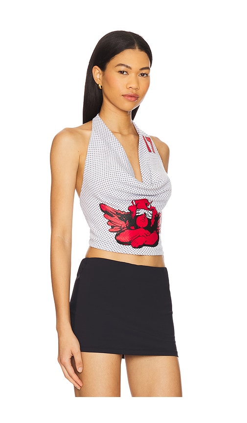 Boys Lie Halter Bulls Top Jersey In White