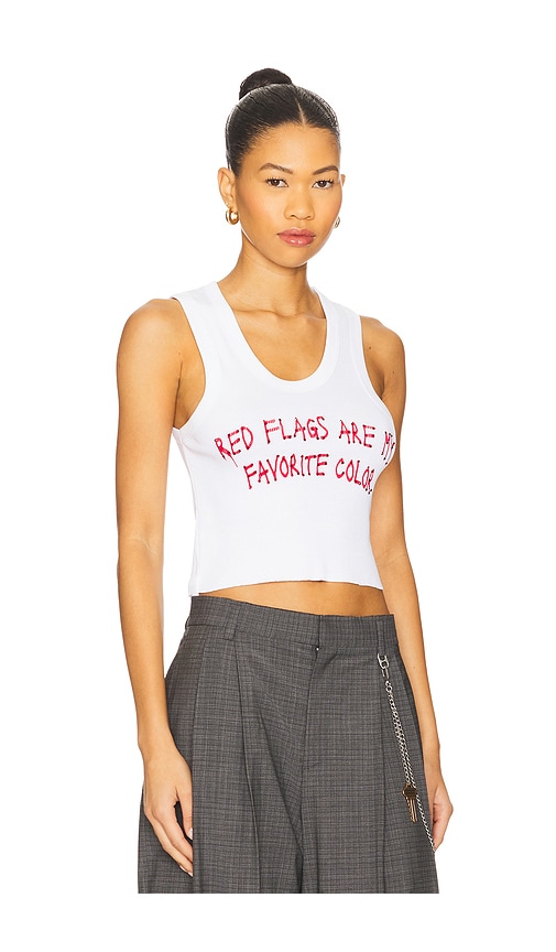 Boys Lie Red Flags Randy Tank Top In White