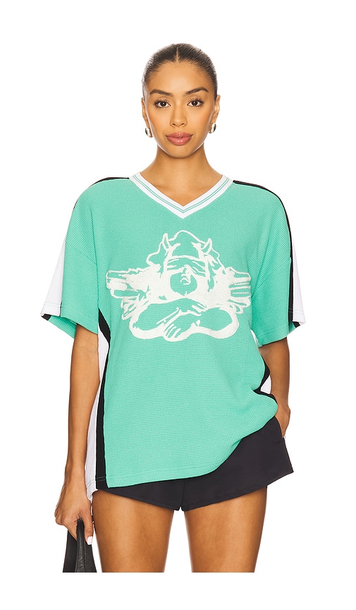 Boys Lie Green Spirited Home Run Hero Jersey Top In Green