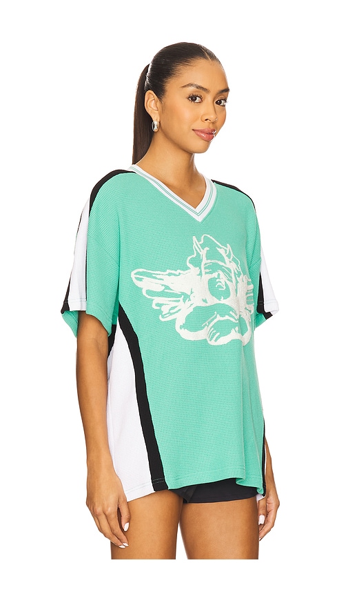 Boys Lie Green Spirited Home Run Hero Jersey Top In Green