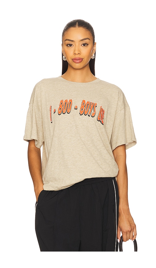 Boys Lie 1-800-manhunt Heather Bf Tshirt In Neutral