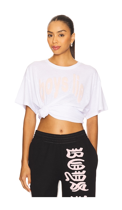 Boys Lie Block Their Number Bf Tshirt In White